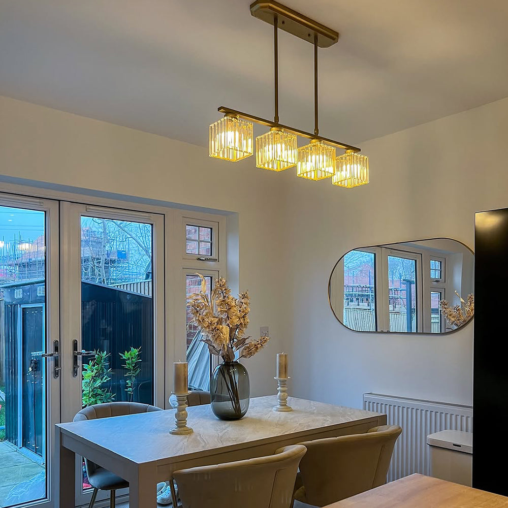Nordic Multi-Head Designer Long Glass Island Lamps