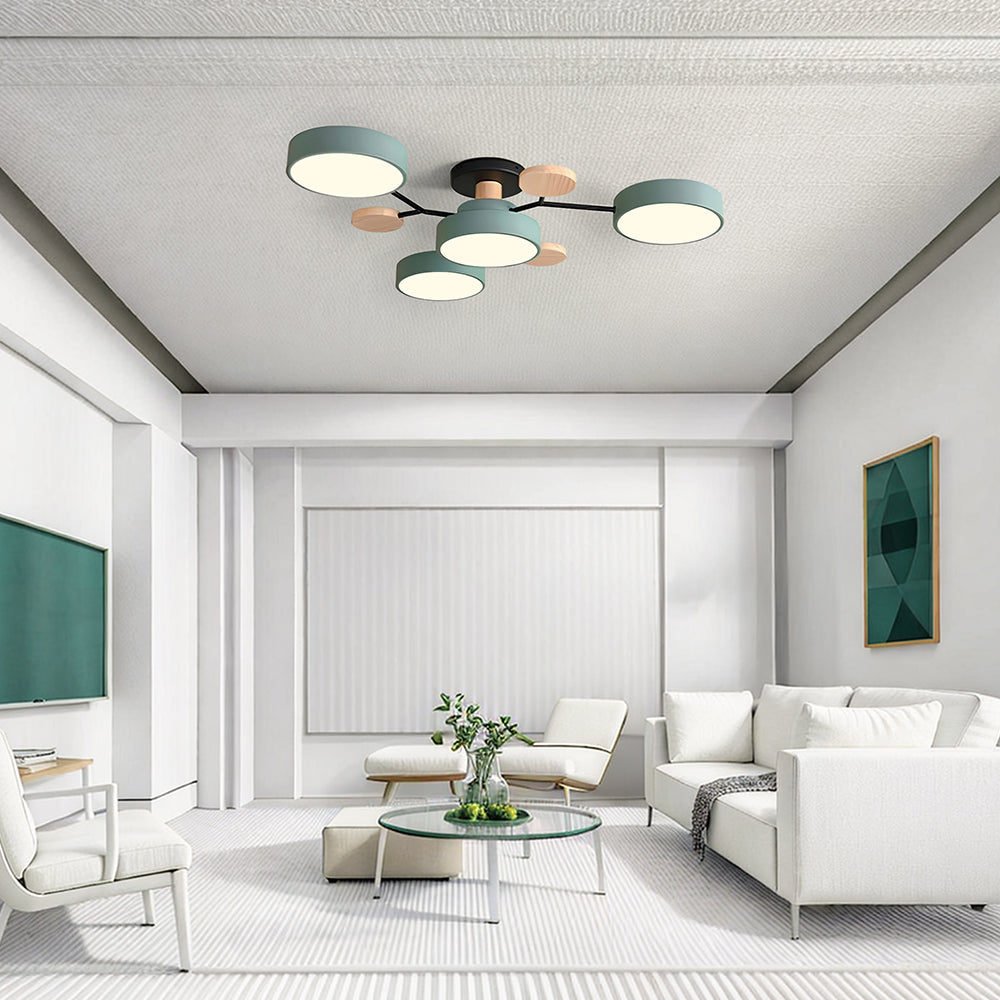Art Deco Chandelier, Modern Flush Mount Chandelier Ceiling Light