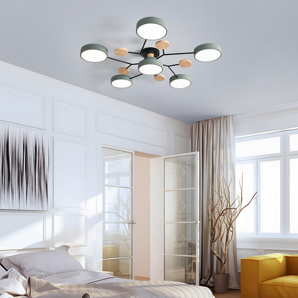 Art Deco Chandelier, Modern Flush Mount Chandelier Ceiling Light