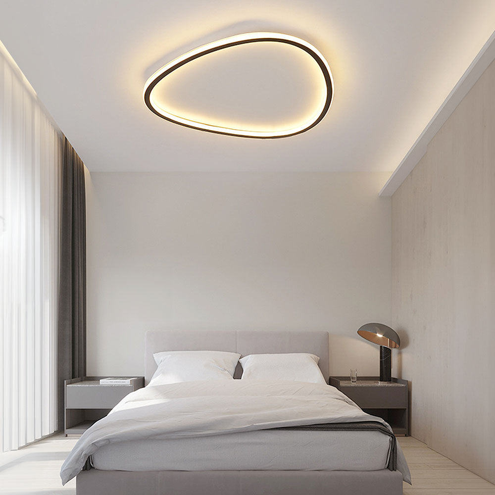 Nordic Oval Black LED Ceiling Light For Bedroom