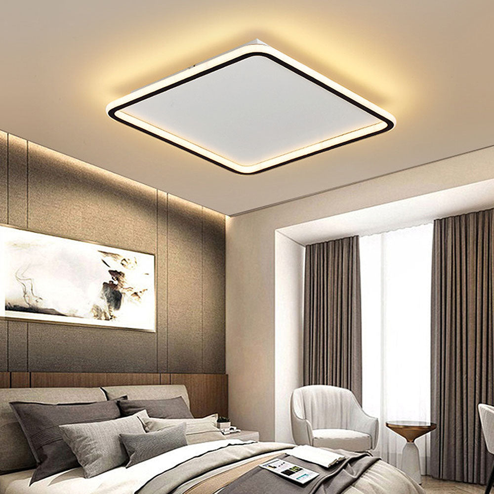 Geometry Square Simple LED Ceiling Light For Bedroom