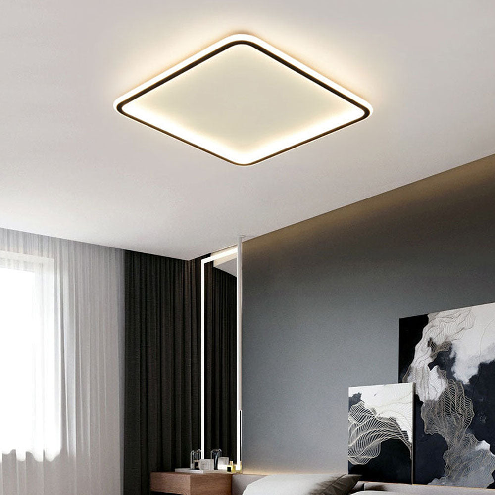 Geometry Square Simple LED Ceiling Light For Bedroom