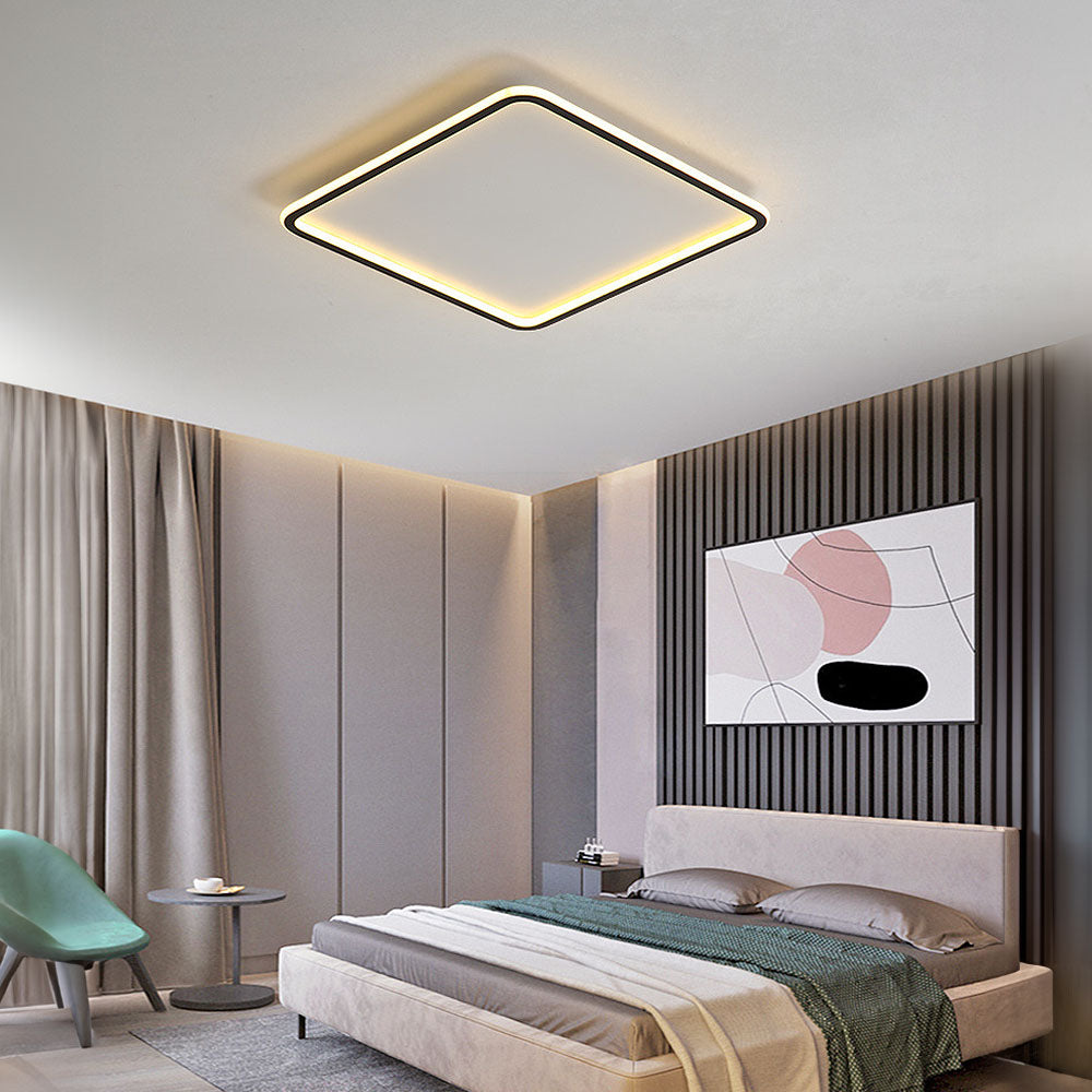 Geometry Square Simple LED Ceiling Light For Bedroom