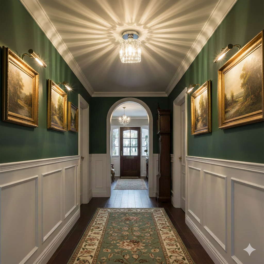 Modern 1-Light Hallway Flush Mount Ceiling Light