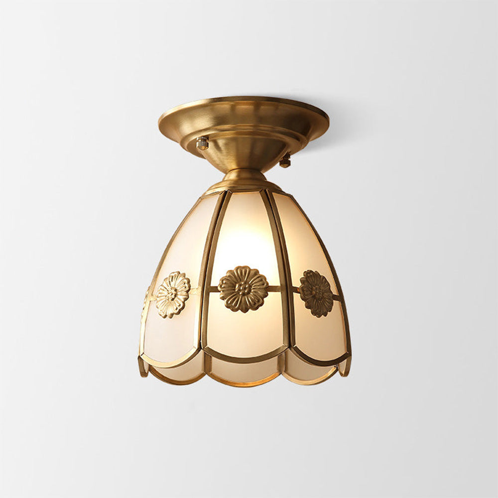 Glass Brass Ceiling Lights