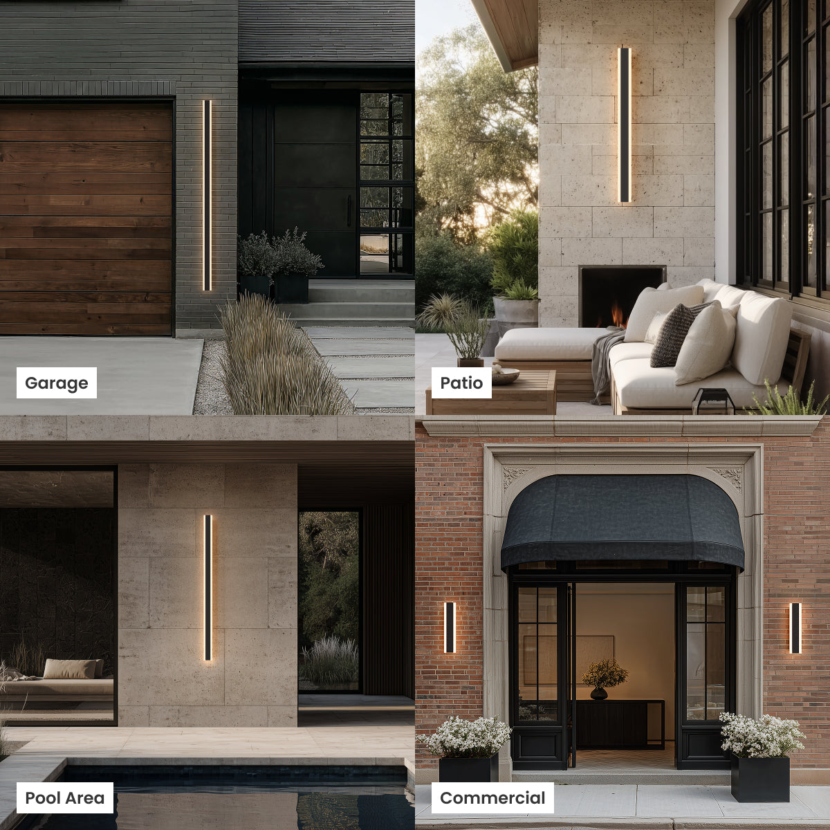 Modern Decor Acrylic Black Outdoor LED Wall Lights