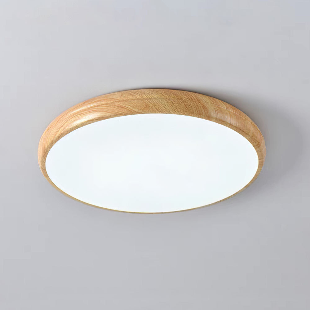Simple Wood LED Round Ceiling Light