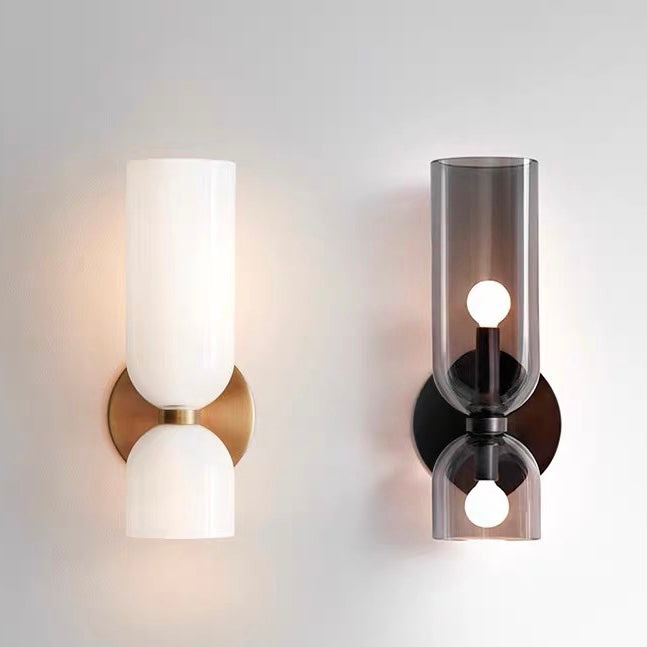 Double Head Glass Wall Lamp LED Sconce for Bedroom