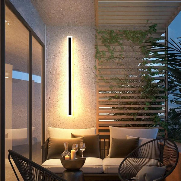 IP65 Modern Minimalism Decor Acrylic Black Outdoor LED Wall Lights