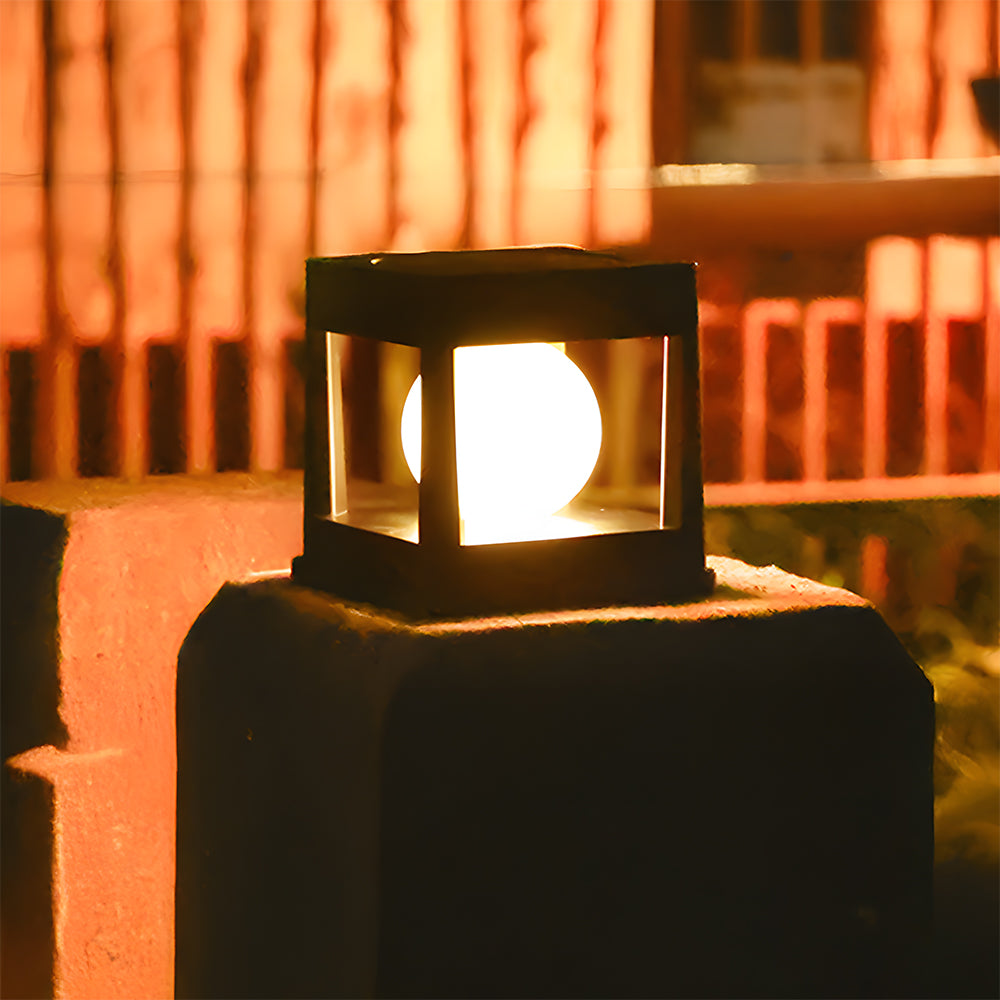 IP65 Waterproof Square Solar Garden Post Lights