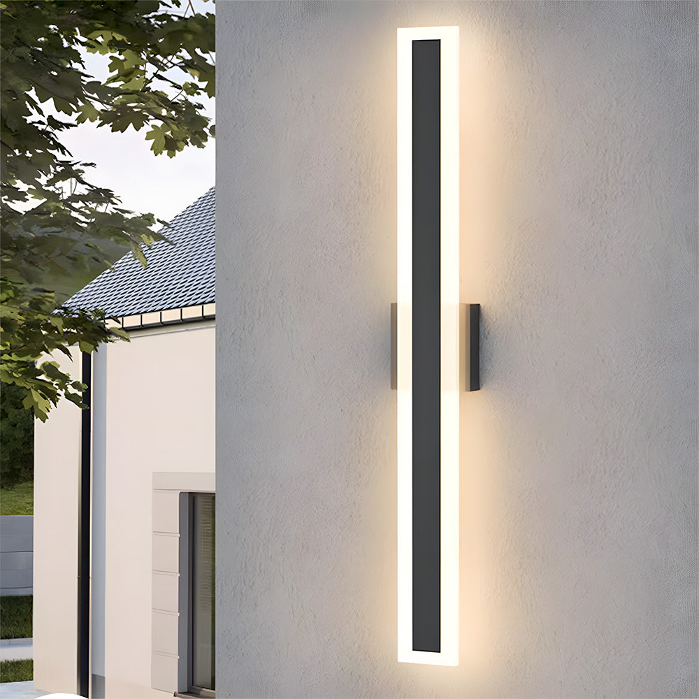 IP65 Linear Vertical Black Hardware Acrylic LED Wall Lights for Garden