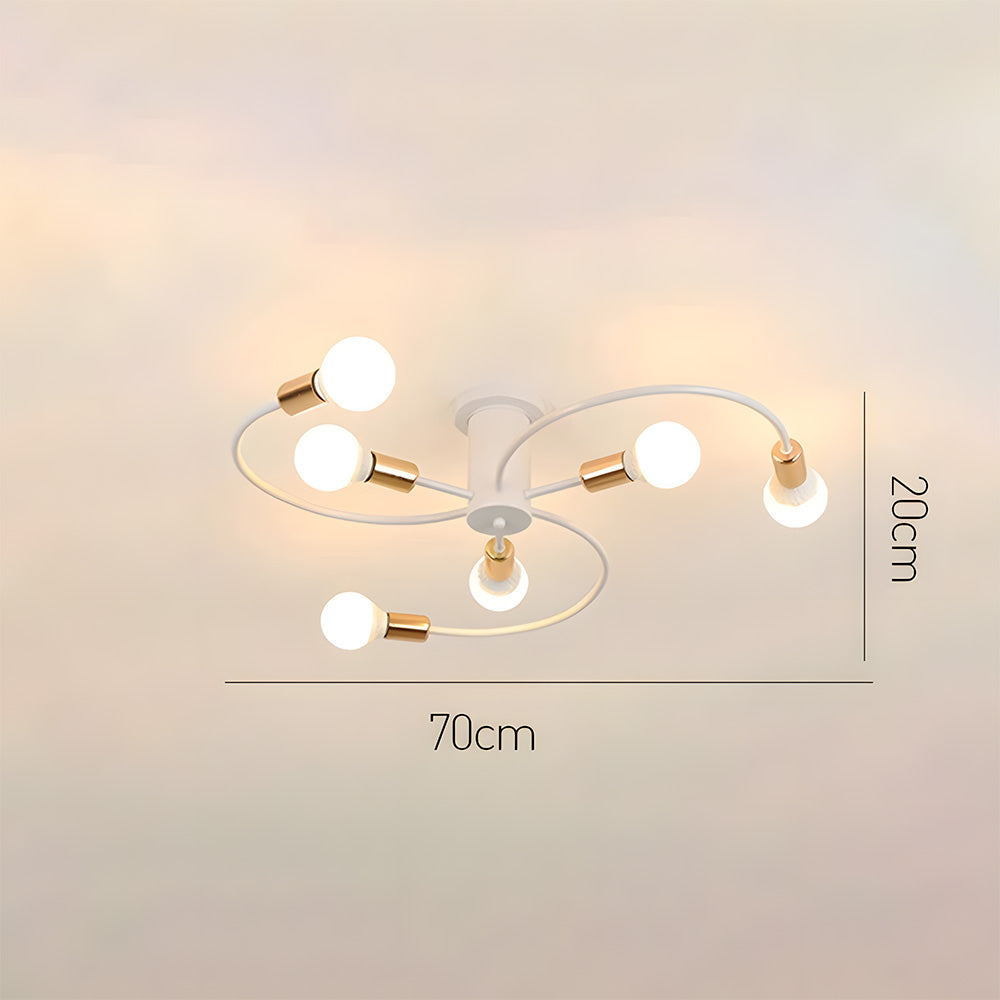 Light Luxury Multi-Head Living Room Ceiling Light