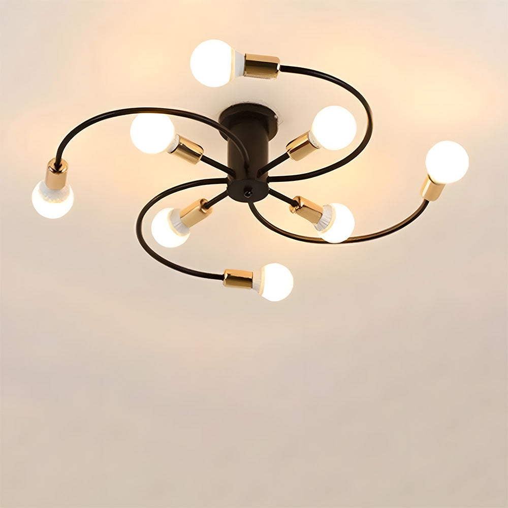 Light Luxury Multi-Head Living Room Ceiling Light