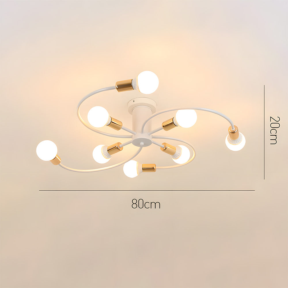 Light Luxury Multi-Head Living Room Ceiling Light