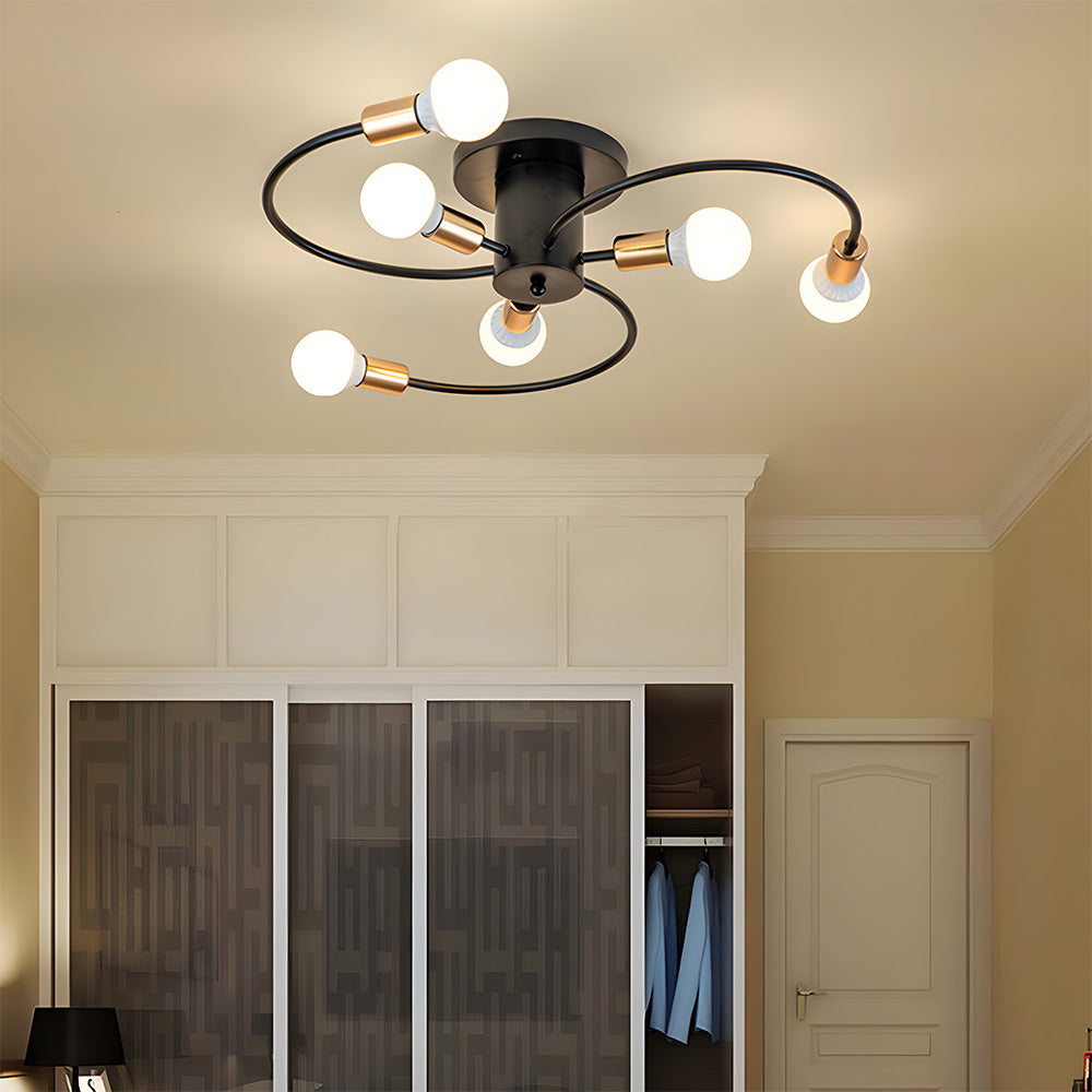 Light Luxury Multi-Head Living Room Ceiling Light