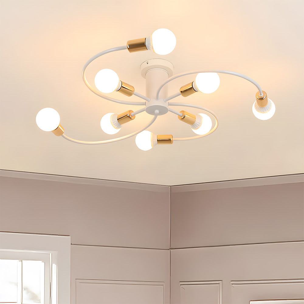 Light Luxury Multi-Head Living Room Ceiling Light