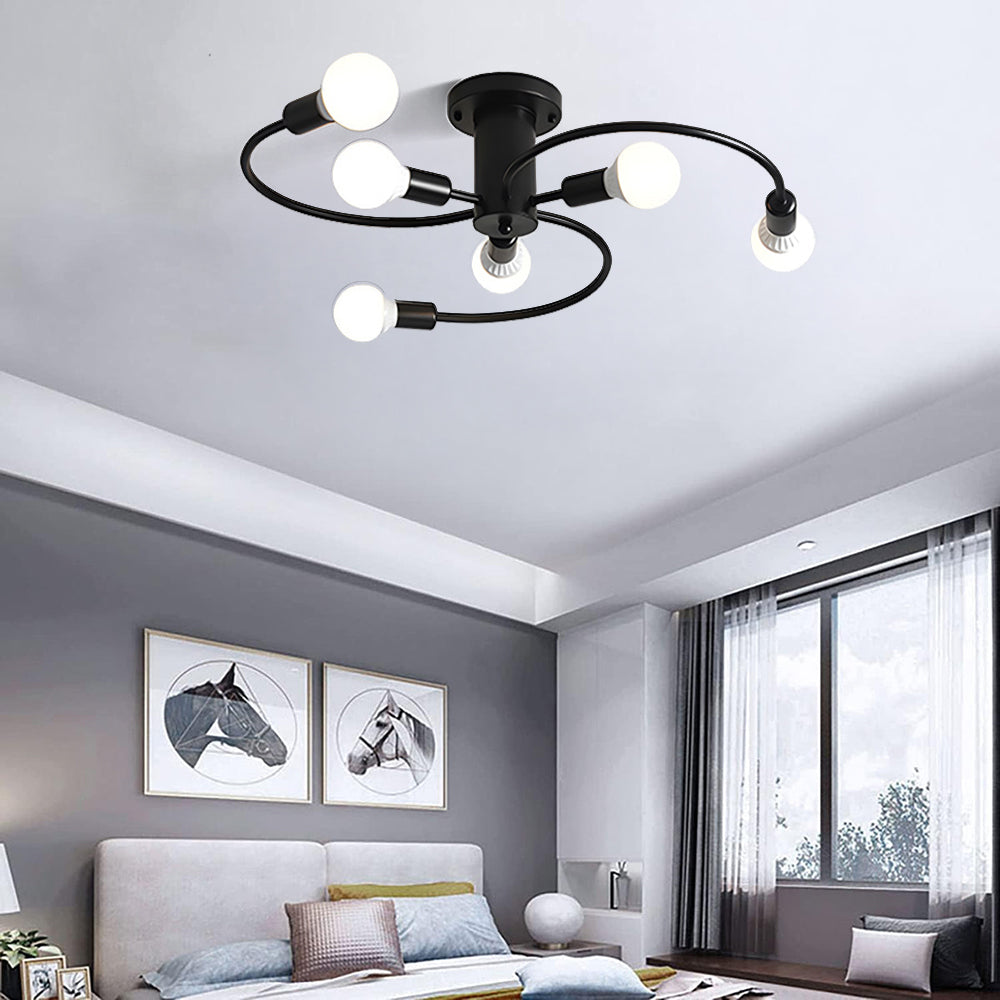 Light Luxury Multi-Head Living Room Ceiling Light