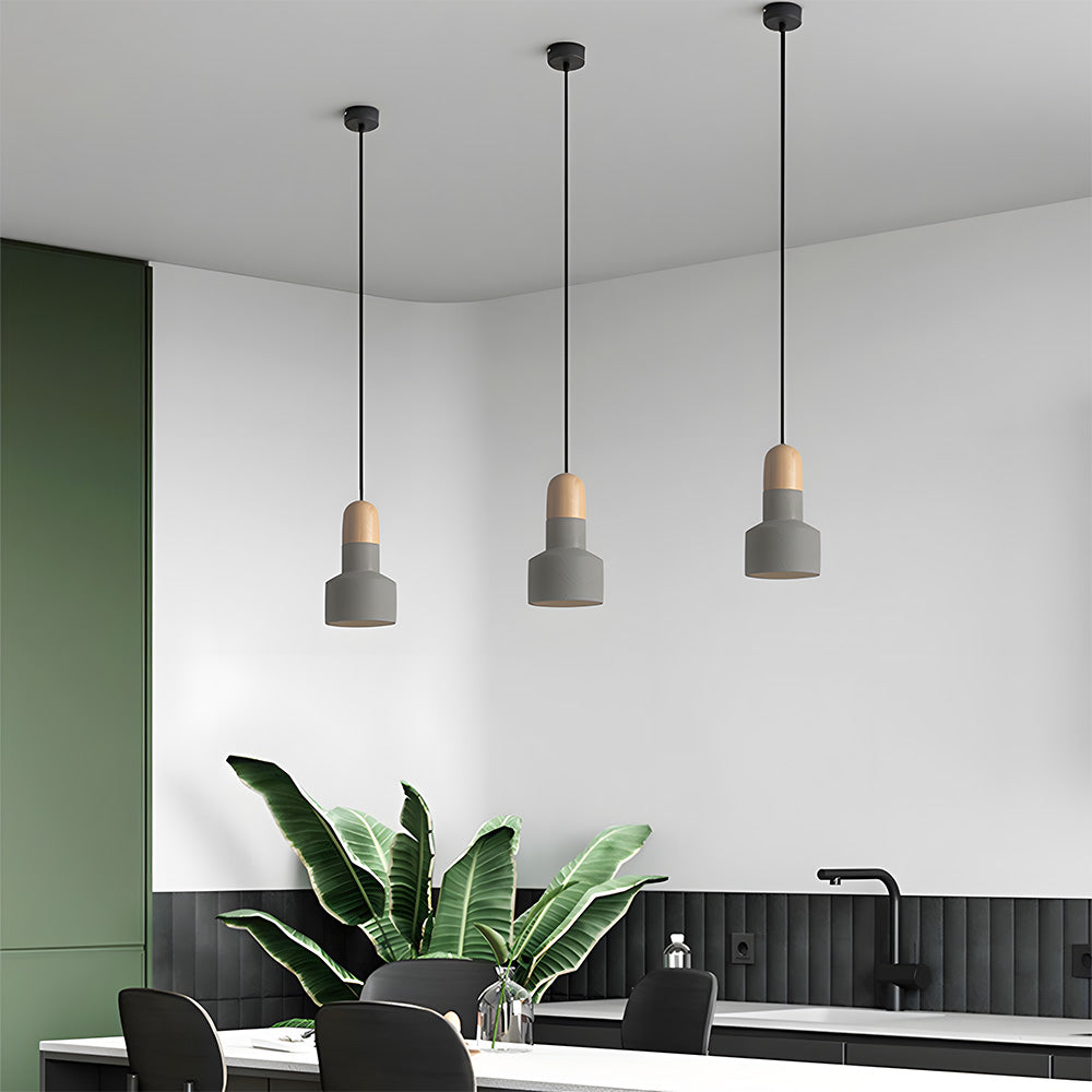 Minimalist Colorful Cement Pendant Lights For Living Room