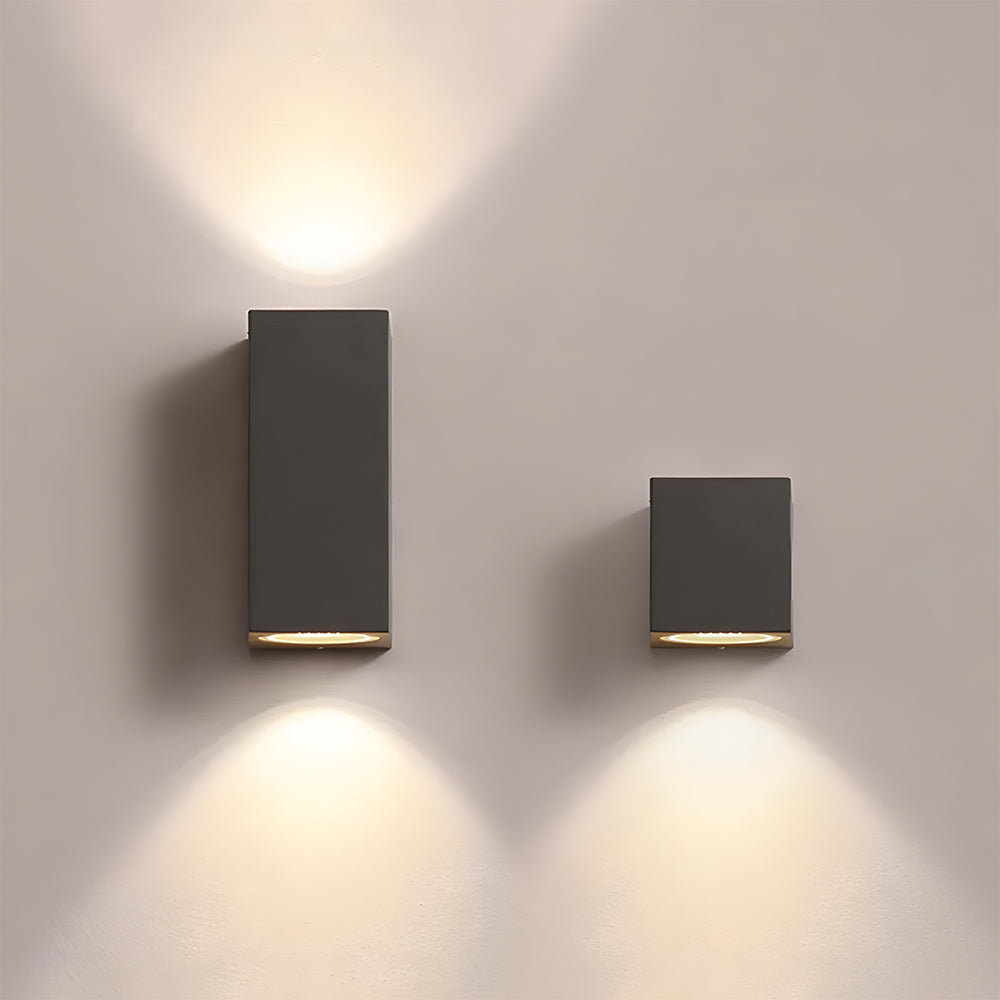 IP65 Black Square LED Outdoor Wall Lights