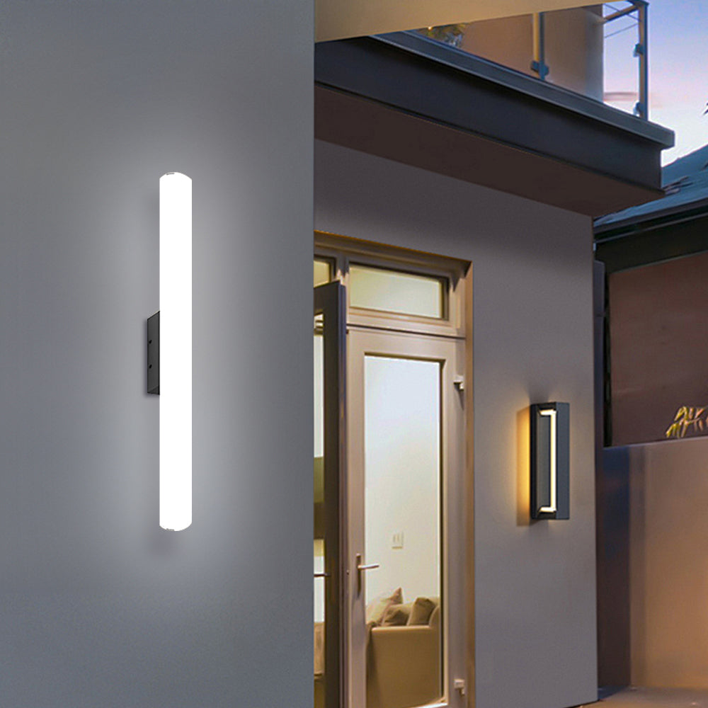 Minimalist White LED Outdoor Wall Light