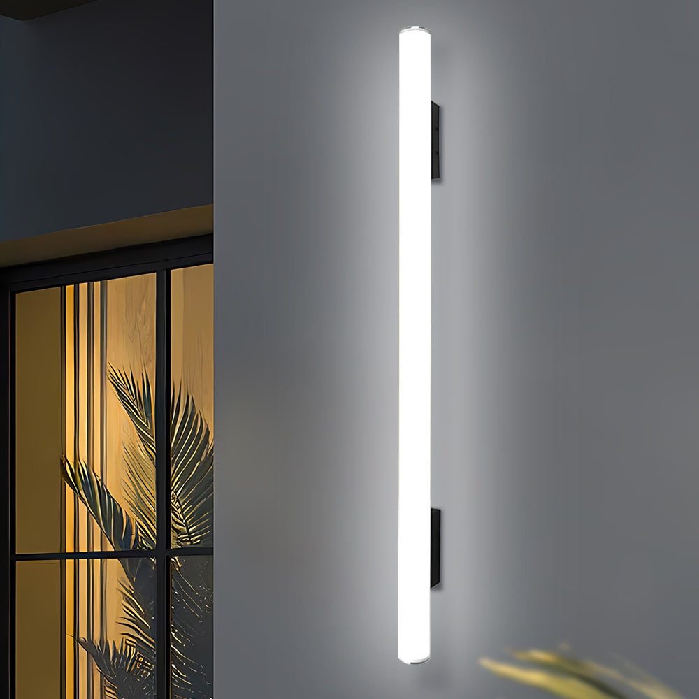 Minimalist White LED Outdoor Wall Light