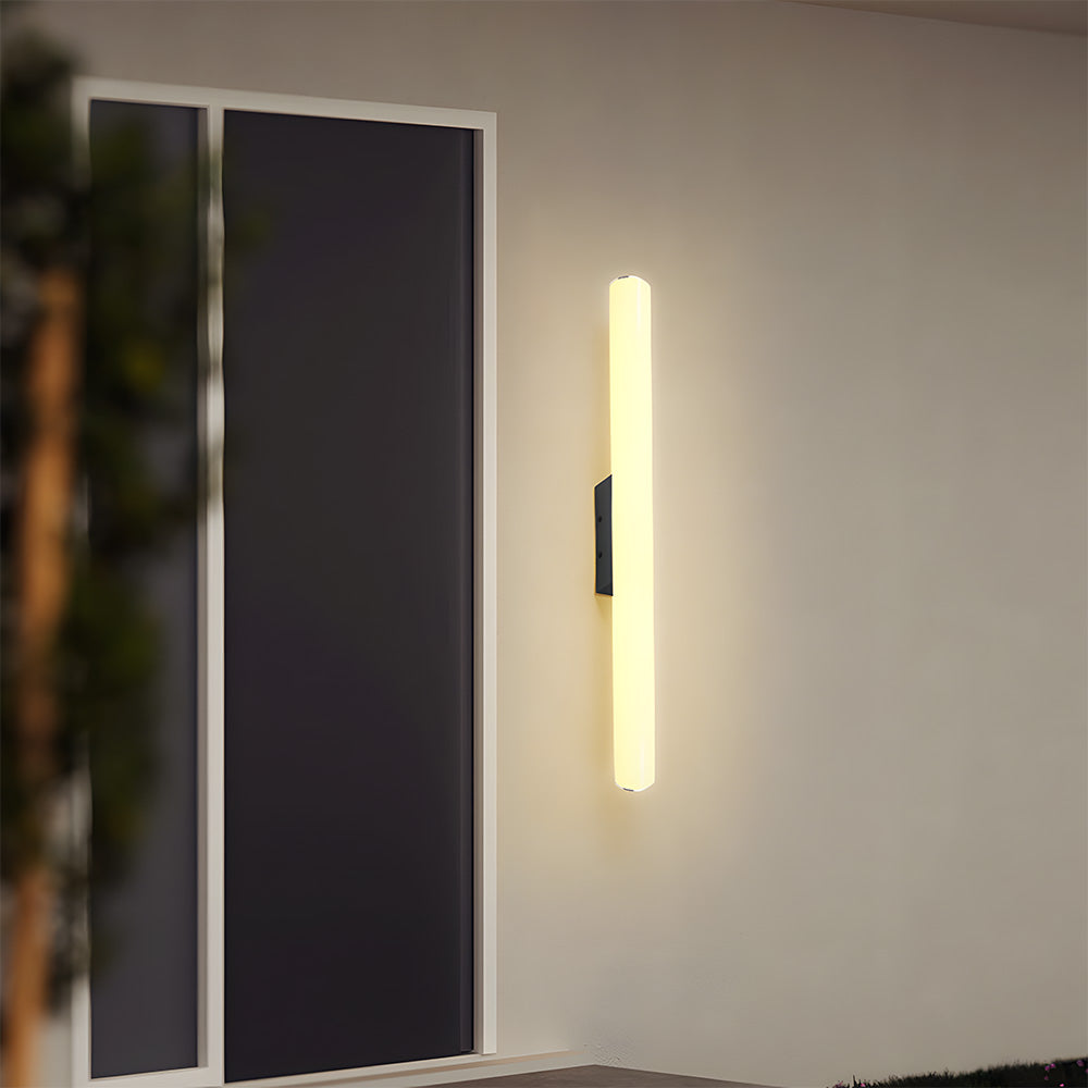 Minimalist White LED Outdoor Wall Light