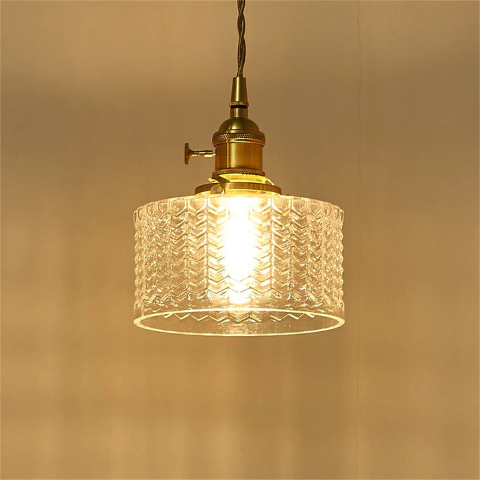 Vintage Glass Pendant Light For Kitchen