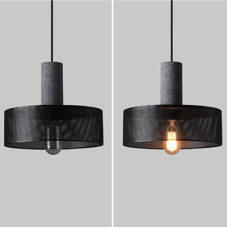 Modern Iron Grey Hanging Light Pendant Lampshade