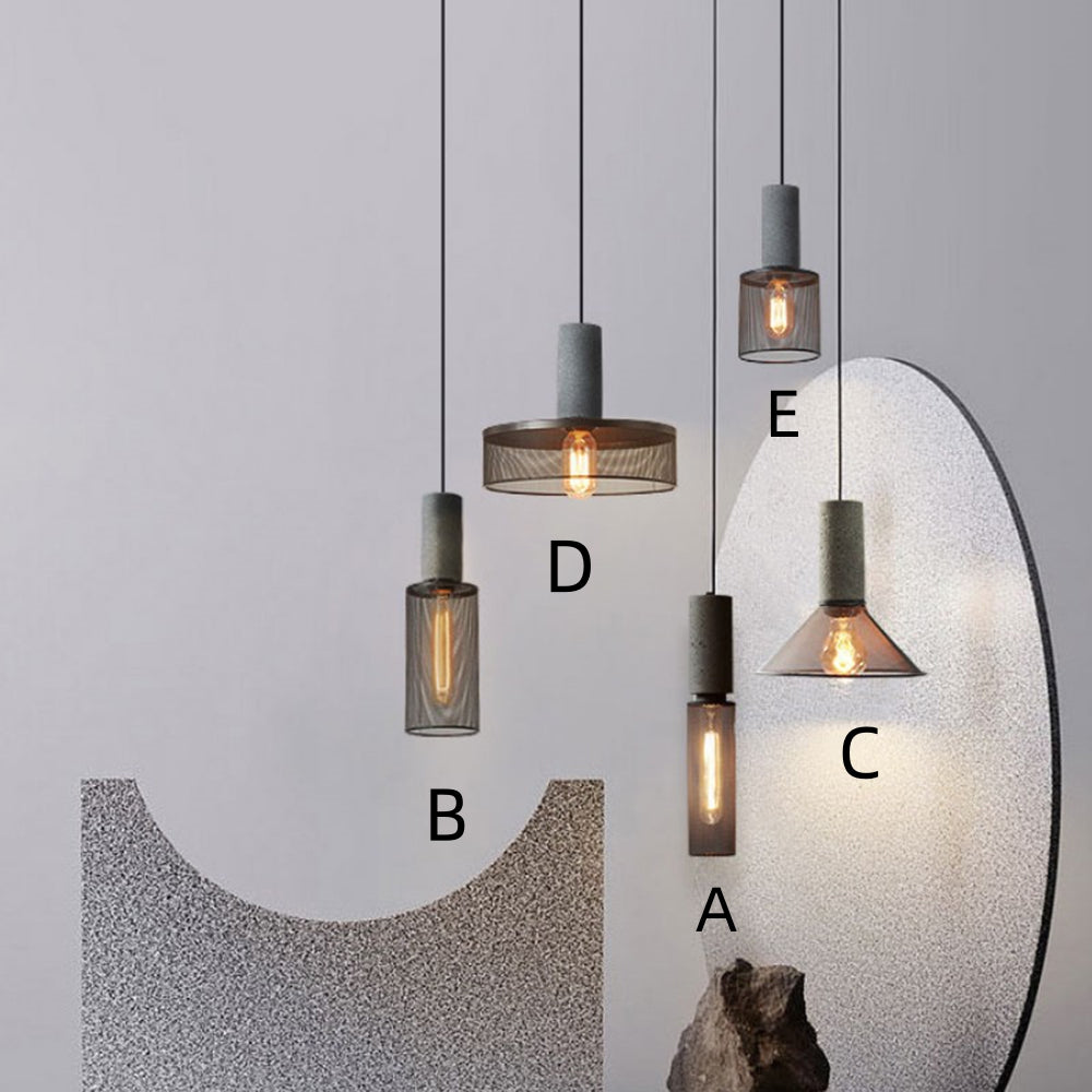 Modern Iron Grey Hanging Light Pendant Lampshade