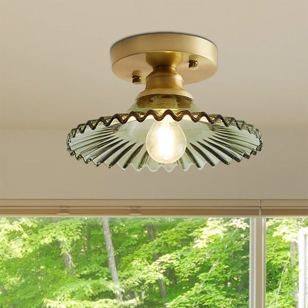 Nordic Glass Semi-Flush Mount Ceiling Light