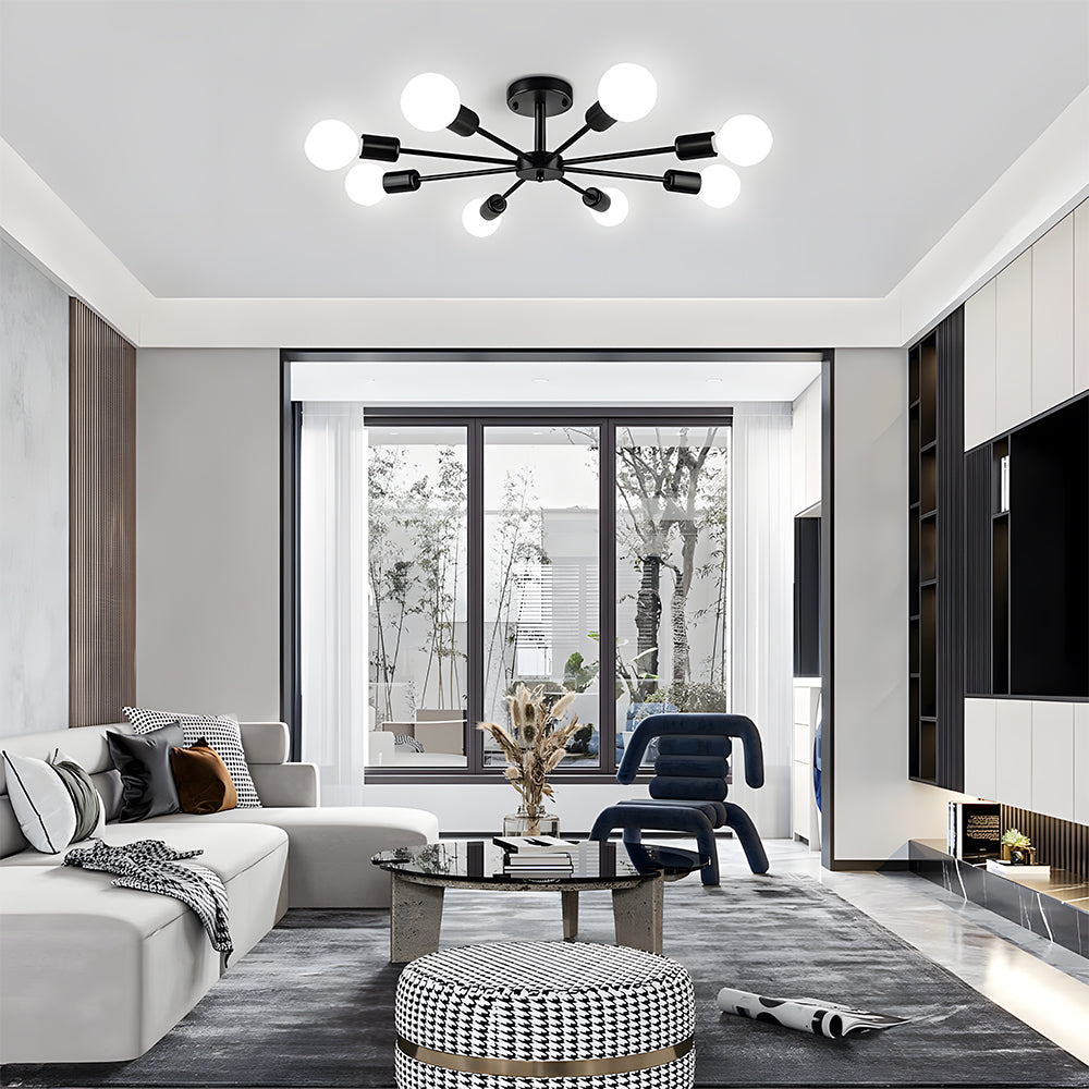 Nordic Iron Multi-Head Living Room Ceiling Lights