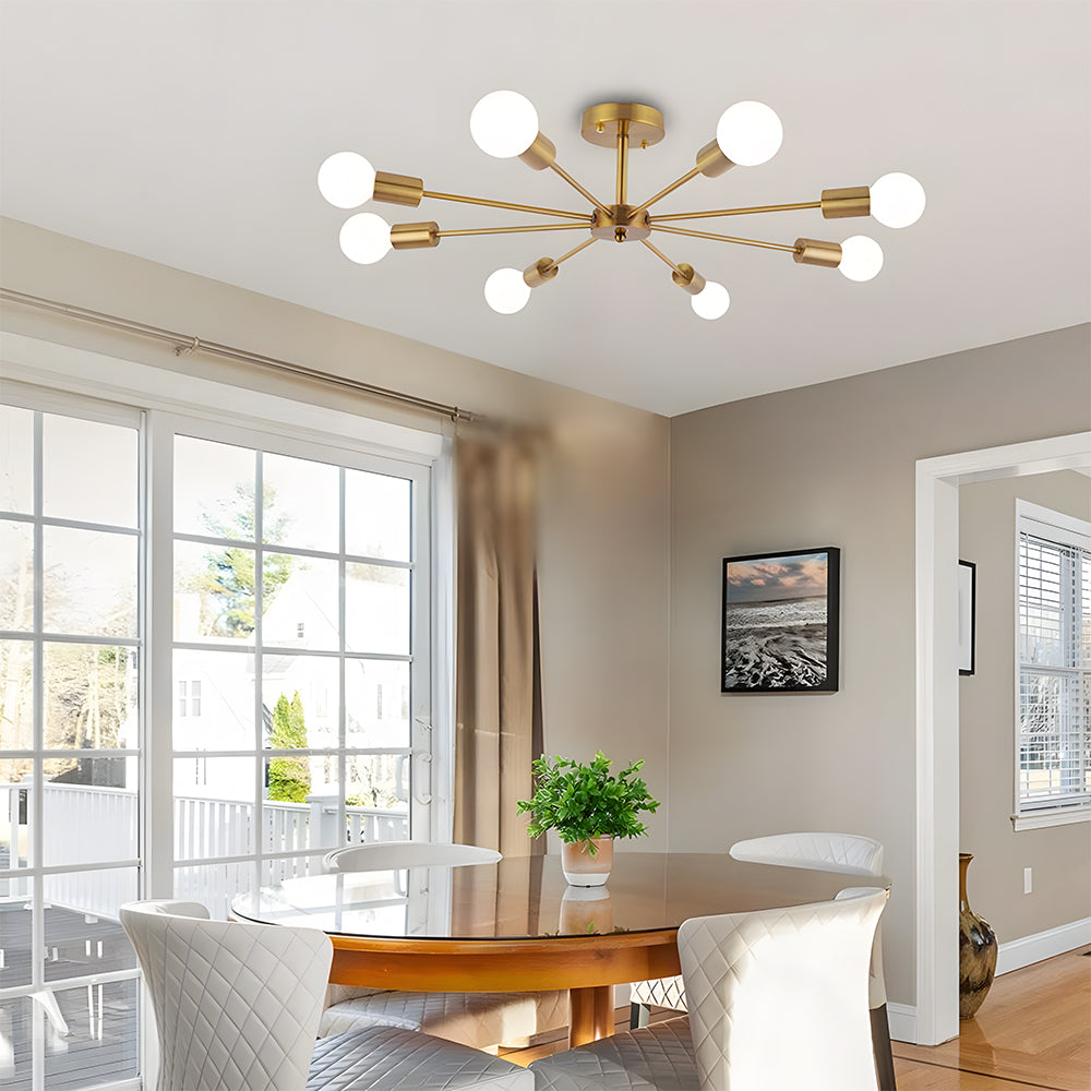 Nordic Iron Multi-Head Living Room Ceiling Lights