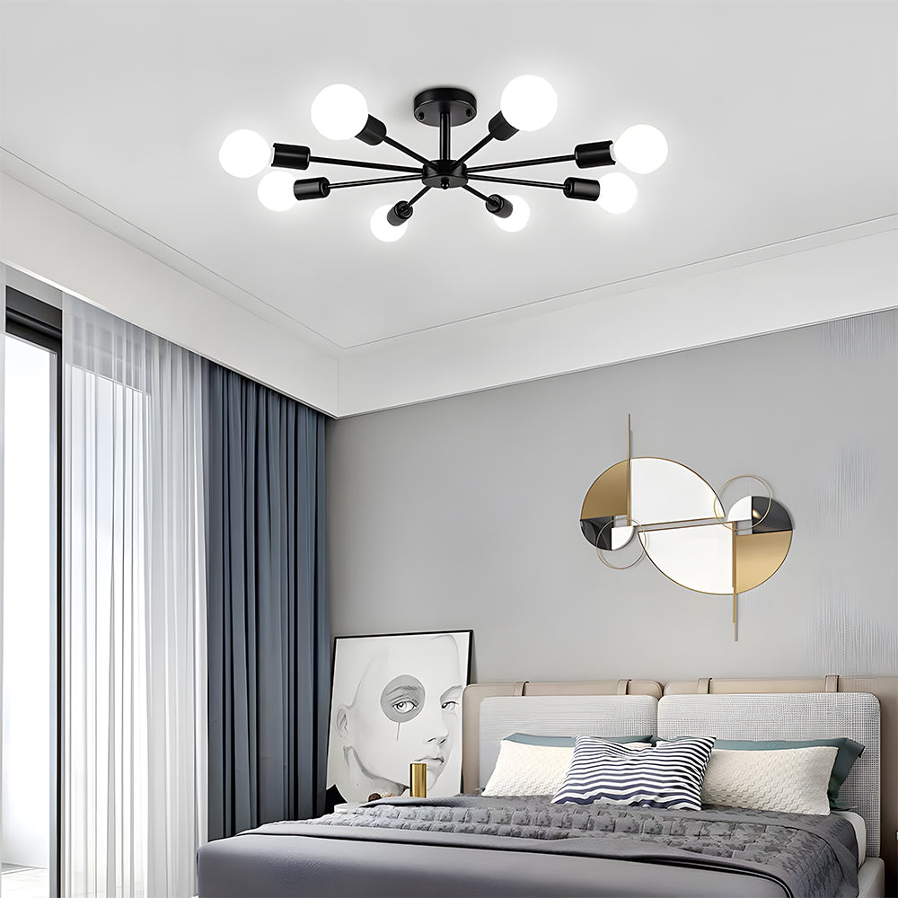 Nordic Iron Multi-Head Living Room Ceiling Lights