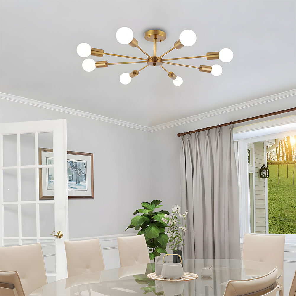 Nordic Iron Multi-Head Living Room Ceiling Lights