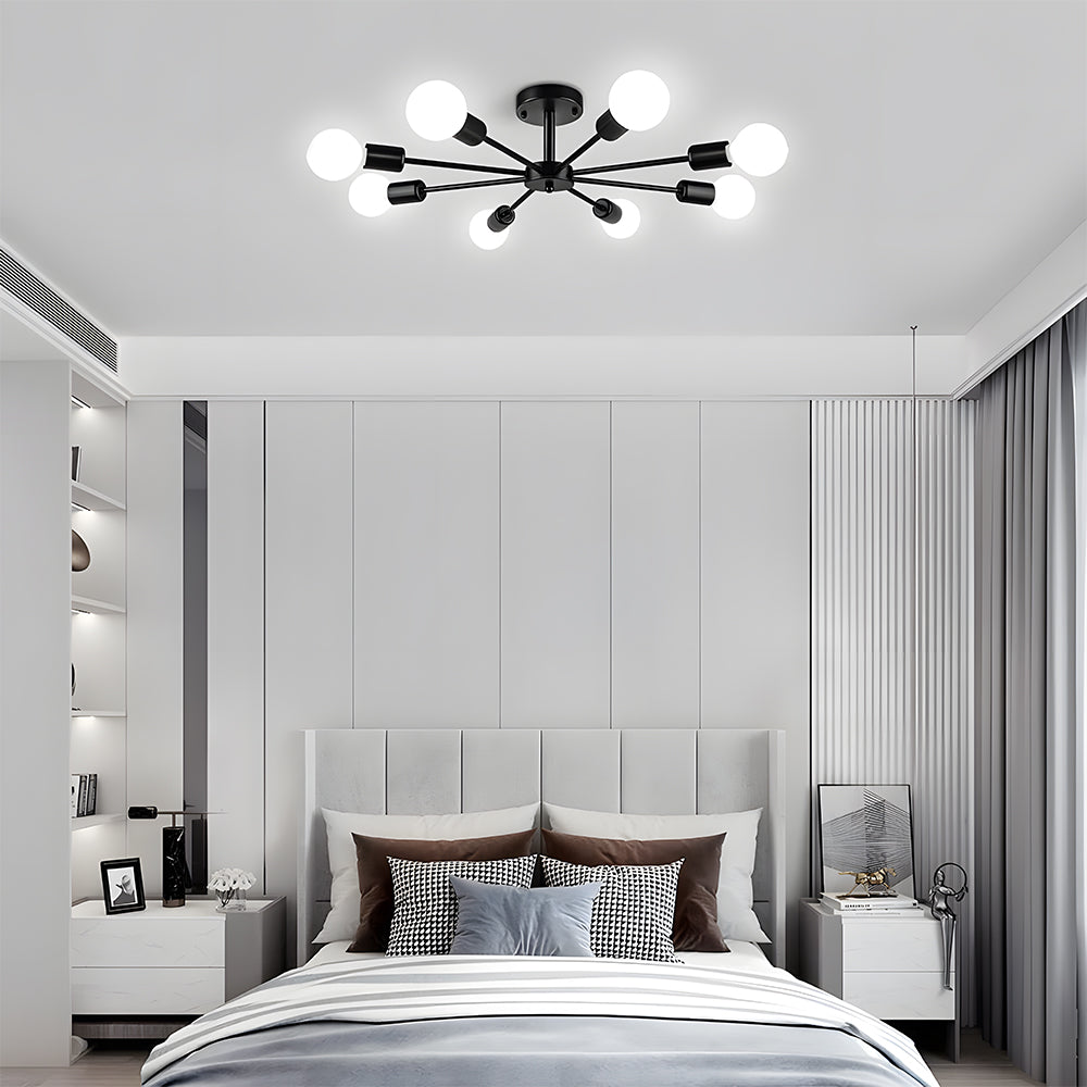 Nordic Iron Multi-Head Living Room Ceiling Lights