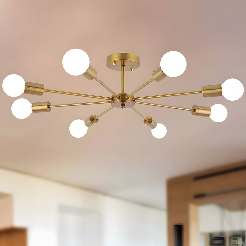 Nordic Iron Multi-Head Living Room Ceiling Lights