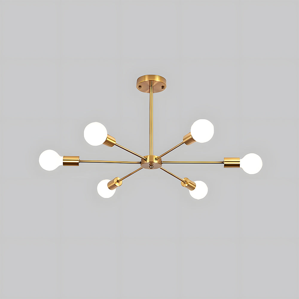 Nordic Iron Multi-Head Living Room Ceiling Lights