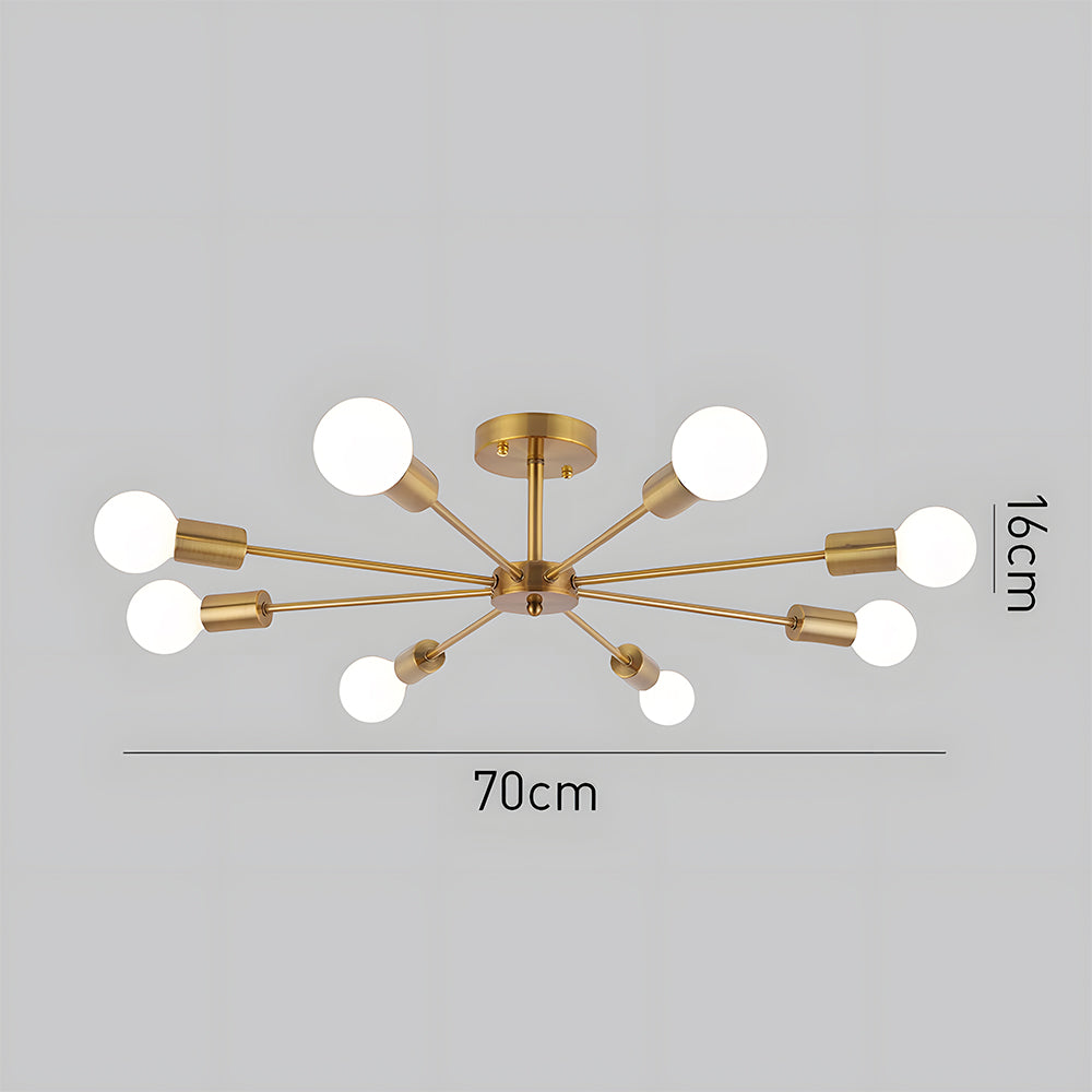 Nordic Iron Multi-Head Living Room Ceiling Lights