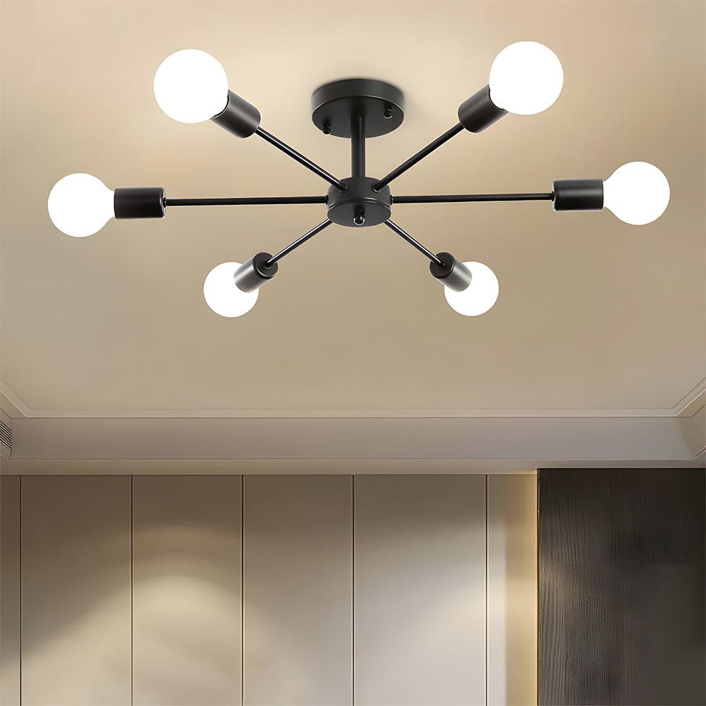 Nordic Iron Multi-Head Living Room Ceiling Lights