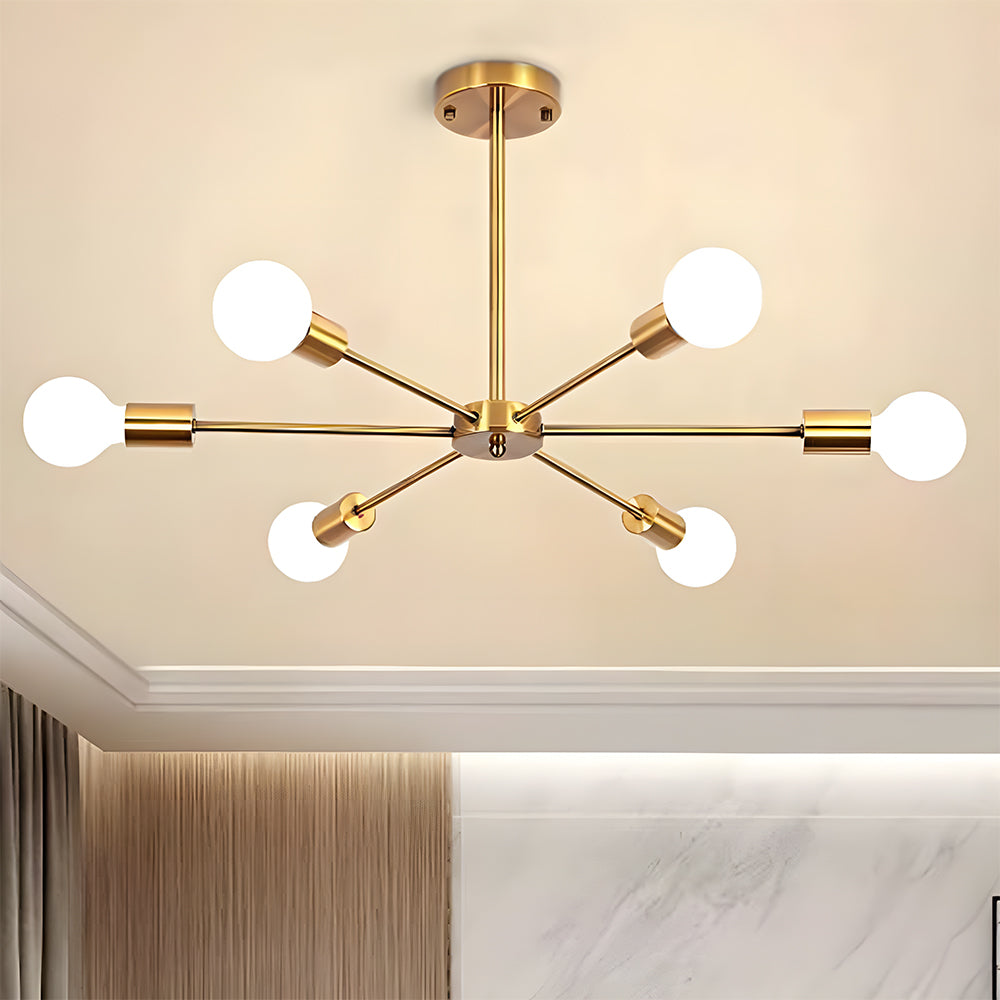Nordic Iron Multi-Head Living Room Ceiling Lights