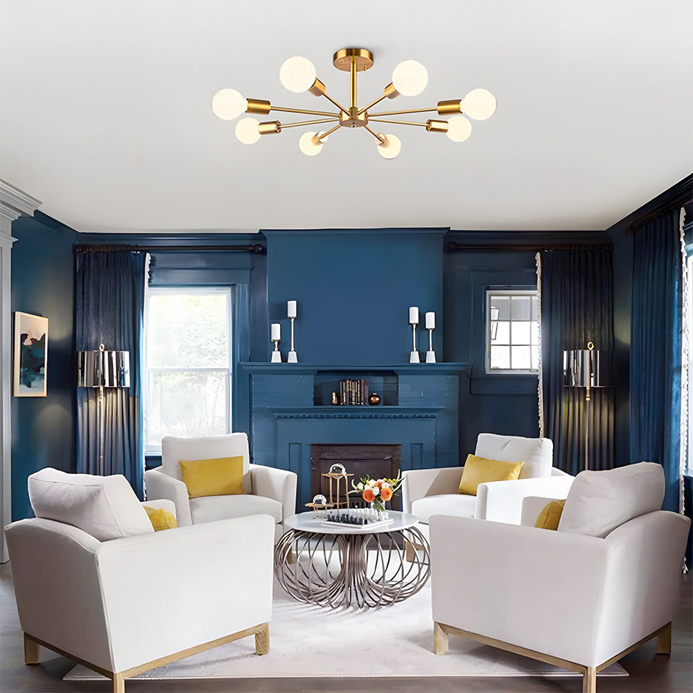 Nordic Iron Multi-Head Living Room Ceiling Lights