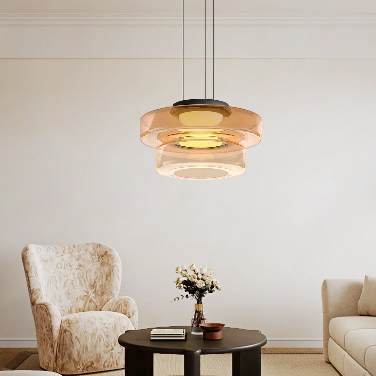 Modern Creative Round Glass Pendant Light