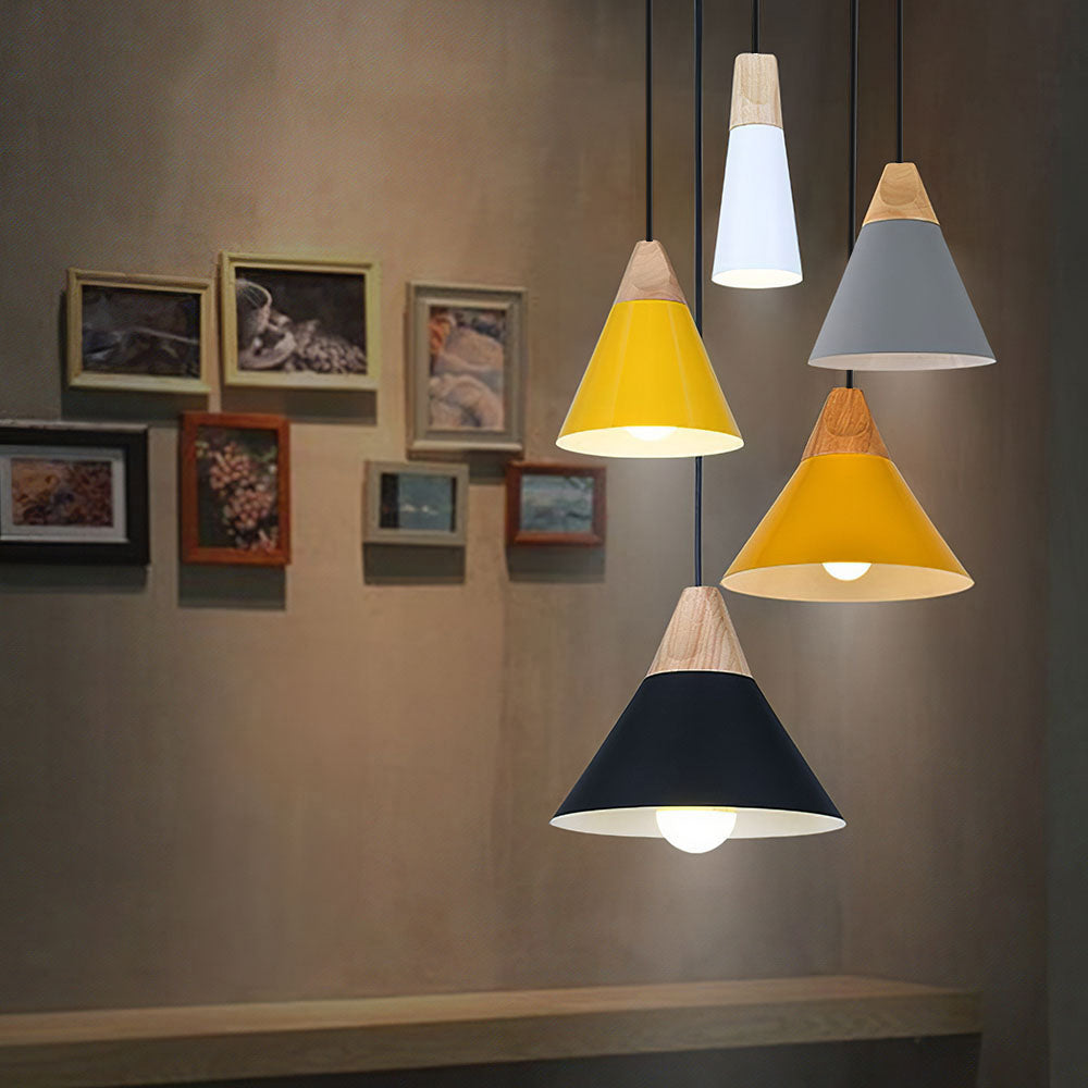 Nordic Simple Dining Room Colorful Pendant Lights