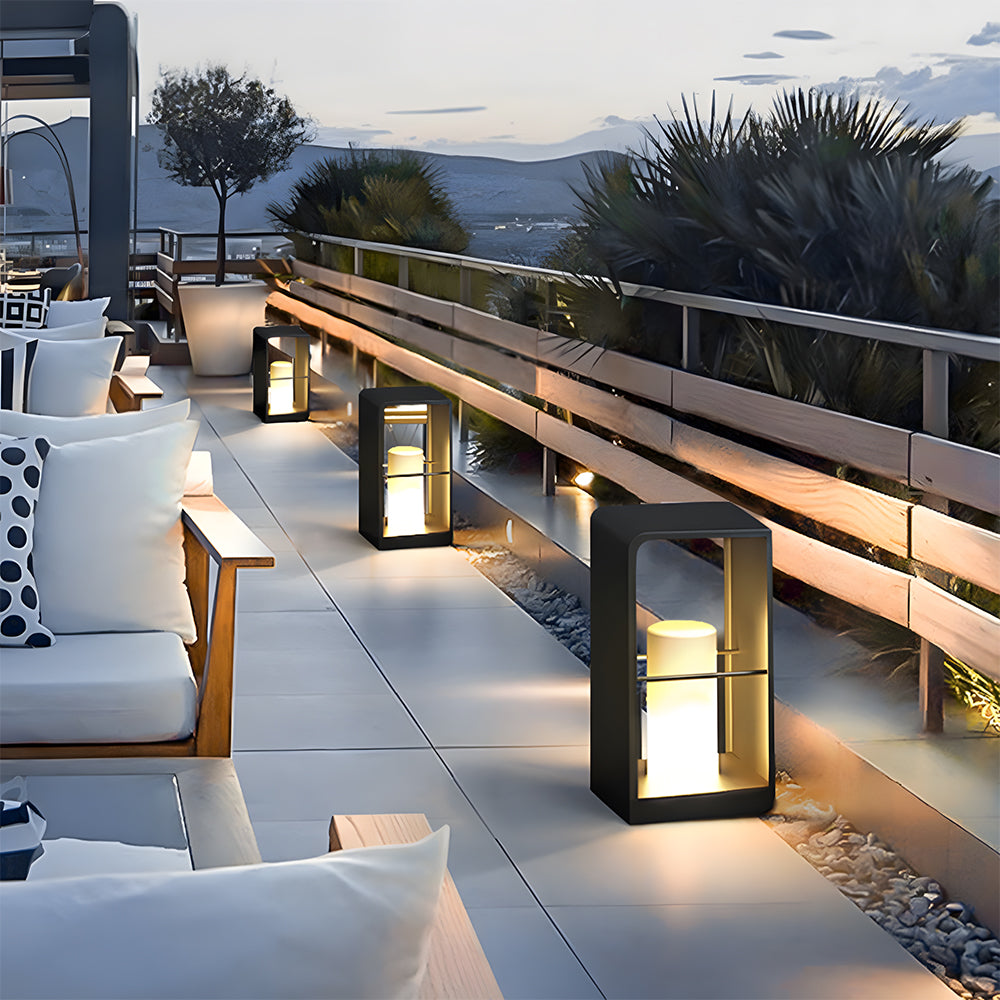 Minimalist Solar Garden Lights Waterproof Post Lights