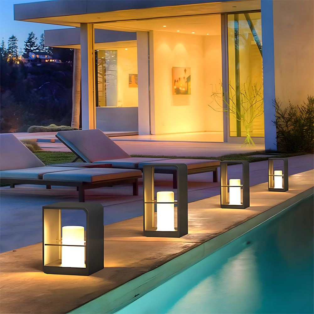 Minimalist Solar Garden Lights Waterproof Post Lights