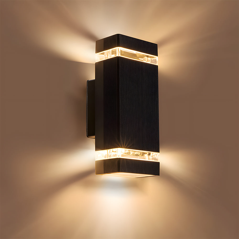 Modern IP65 Black Up Down Outdoor Wall Light