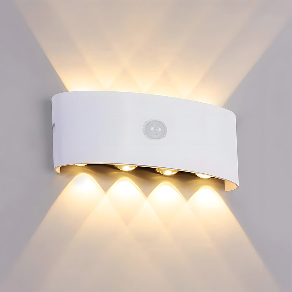 IP65 Modern Up and Down LED PIR Outdoor Wall Light