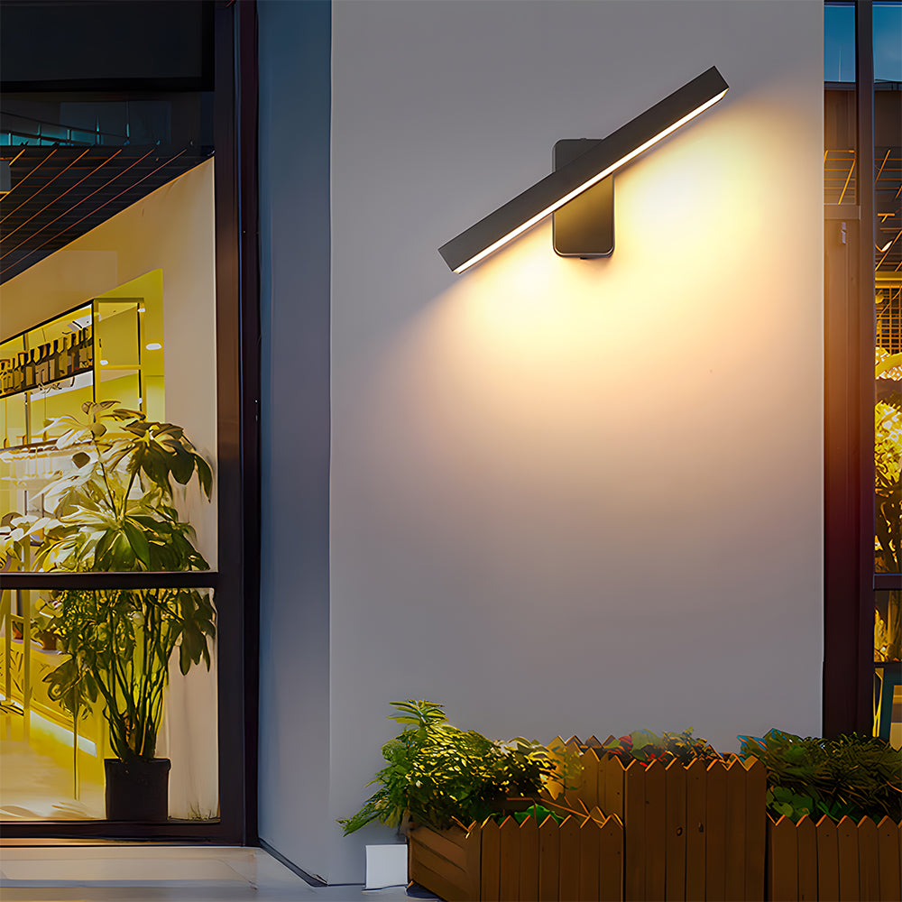 Retro IP65 Adjustable Black LED Outdoor Wall Lamp
