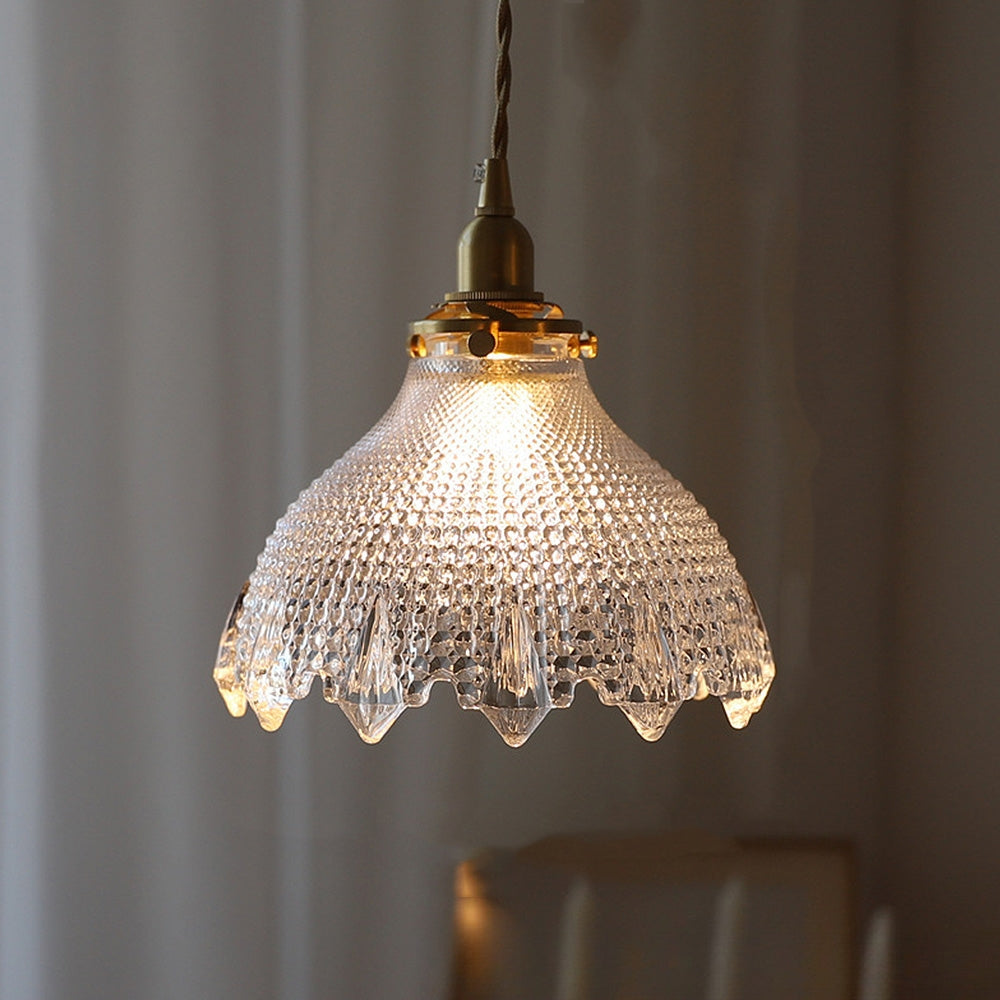 Vintage Glass Disc Design Style Pendant Light