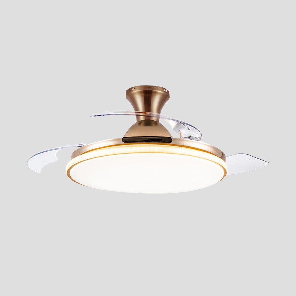 Simple Low Profile Bedroom Ceiling Fan With LED Light